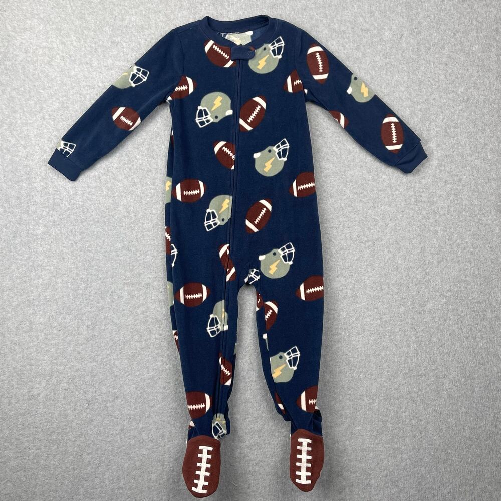 Carter's Football Fleece PJ Size 3T